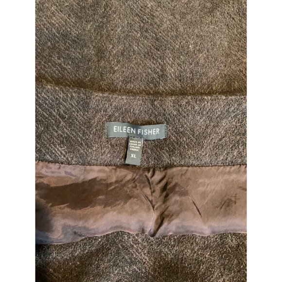 Eileen Fisher Brown Wool Blend Mini Skirt, Size XL - Picture 4 of 4